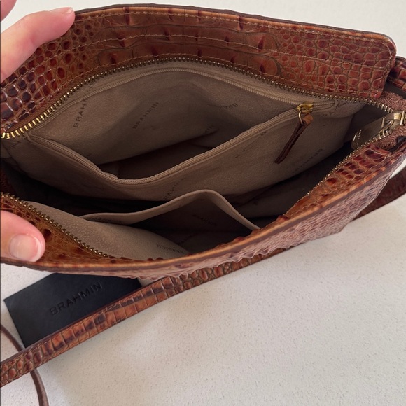 Brahmin Embossed Leather Crossbody Bag - Picture 3 of 5